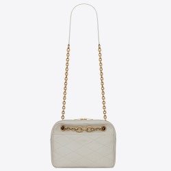 Saint Laurent Le Maillon Small Chain Bag In White Lambskin YSLBS81170