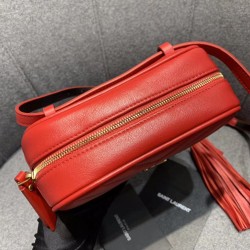 Saint Laurent Lou Belt Bag In Red Matelasse Leather YSLBS81179