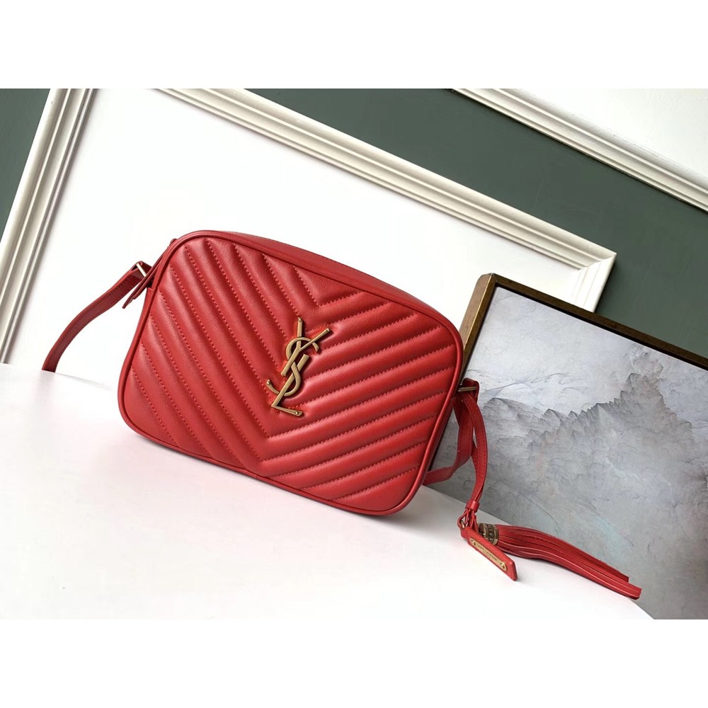 Saint Laurent Lou Camera Bag In Red Leather YSLBS81185