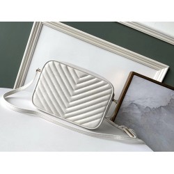 Saint Laurent Lou Camera Bag In White Leather YSLBS81187