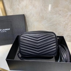 Saint Laurent Lou Mini All Black Bag YSLBS81219