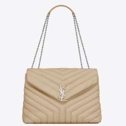 Saint Laurent Loulou Medium Bag In Powder Matelasse Leather YSLBS81192