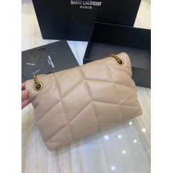 Saint Laurent Loulou Puffer Small Bag In Beige Matelasse Leather YSLBS81211