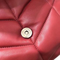 Saint Laurent Loulou Puffer Small Bag In Red Lambskin YSLBS81205