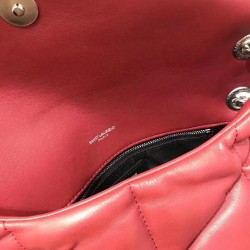 Saint Laurent Loulou Puffer Small Bag In Red Lambskin YSLBS81205