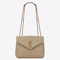 Saint Laurent Loulou Small Bag In Linen Canvas YSLBS81215