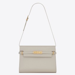 Saint Laurent Manhattan Baguette Bag In White Calfskin YSLBS81226