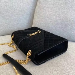 Saint Laurent Medium Envelope Bag In Black Suede YSLBS81243