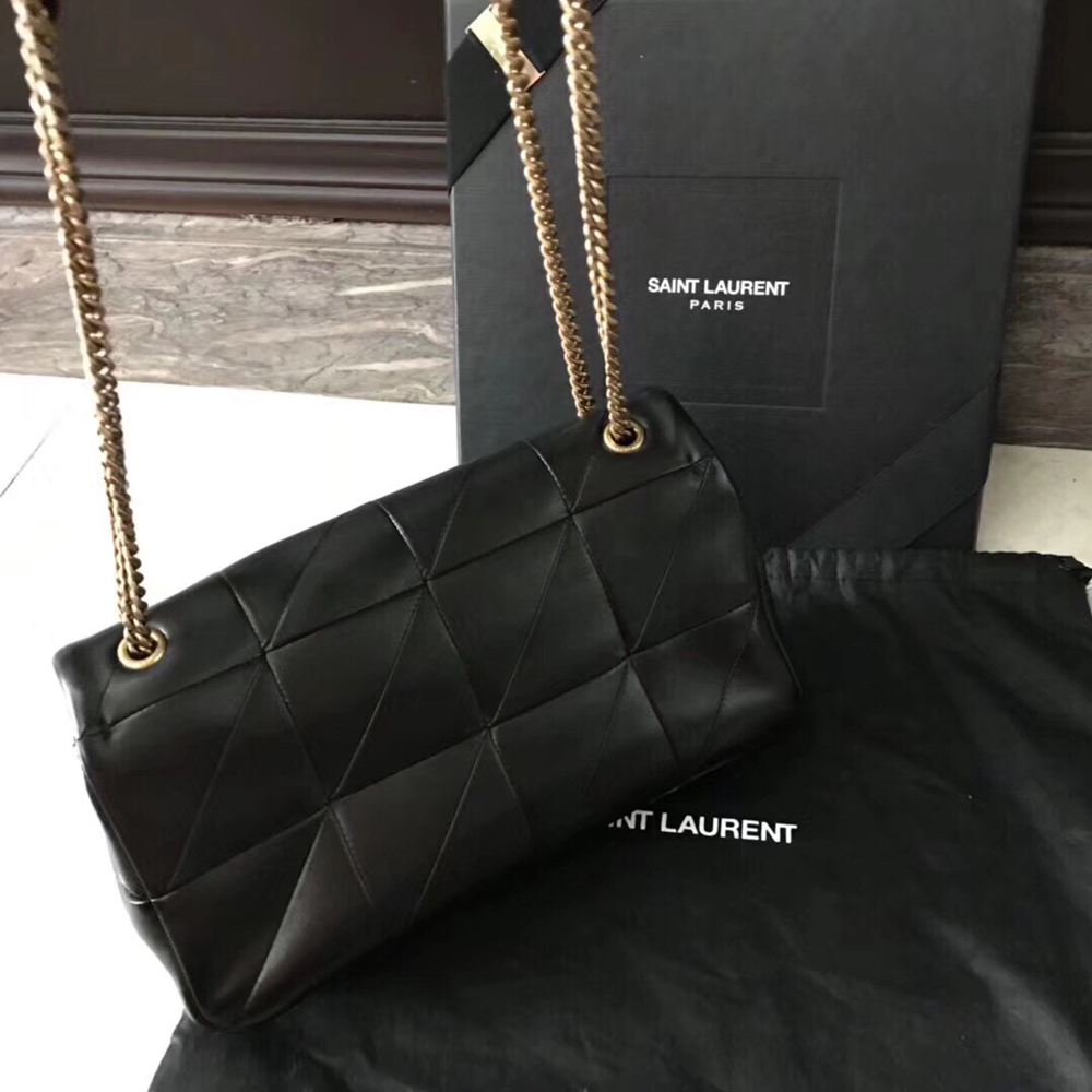 Saint Laurent Medium Jamie Bag In Black Patchwork Leather YSLBS81250