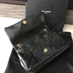 Saint Laurent Medium Jamie Bag In Black Patchwork Leather YSLBS81250