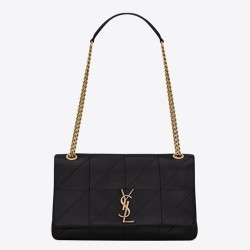 Saint Laurent Medium Jamie Bag In Black Patchwork Leather YSLBS81250