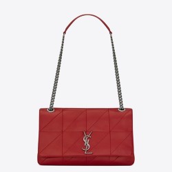 Saint Laurent Medium Jamie Bag In Red Patchwork Leather YSLBS81251