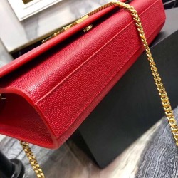 Saint Laurent Medium Kate Bag In Red Grained Leather YSLBS81256