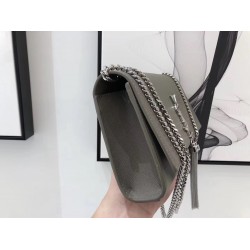 Saint Laurent Medium Kate Bag With Tassel In Grey Grained Leather YSLBS81261