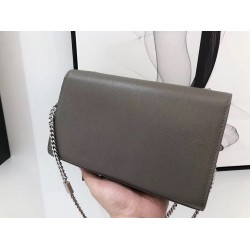 Saint Laurent Medium Kate Bag With Tassel In Grey Grained Leather YSLBS81261