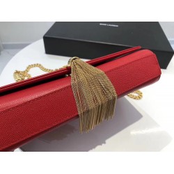 Saint Laurent Medium Kate Bag With Tassel In Red Grained Leather YSLBS81264