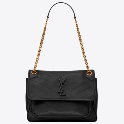 Saint Laurent Medium Niki Bag In Black Lambskin YSLBS81271