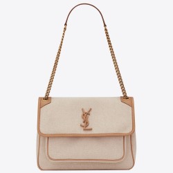 Saint Laurent Medium Niki Bag In Cotton Canvas YSLBS81276