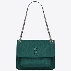 Saint Laurent Medium Niki Bag In Turquoise Vintage Leather YSLBS81283