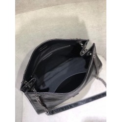 Saint Laurent Medium Niki Shopping Bag In Black Leather YSLBS81287