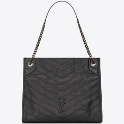 Saint Laurent Medium Niki Shopping Bag In Storm Leather YSLBS81290