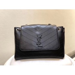 Saint Laurent Medium Nolita Bag In Black Vintage Leather YSLBS81291