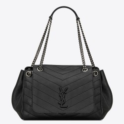 Saint Laurent Medium Nolita Bag In Black Vintage Leather YSLBS81291