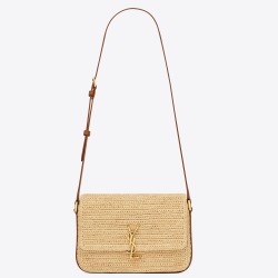 Saint Laurent Medium Solferino Bag in Naturel Raffia YSLBS81292