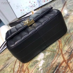 Saint Laurent Medium Vicky Bag In Black Lambskin YSLBS81298