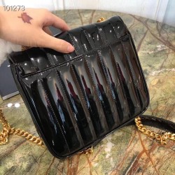 Saint Laurent Medium Vicky Bag In Black Patent Leather YSLBS81299