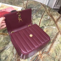 Saint Laurent Medium Vicky Bag In Bordeaux Lambskin YSLBS81300