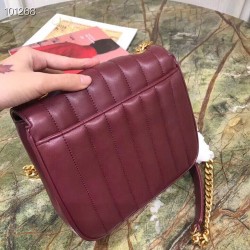 Saint Laurent Medium Vicky Bag In Bordeaux Lambskin YSLBS81300