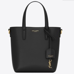 Saint Laurent Mini Toy Shopping Bag in Black Calfskin YSLBS81301