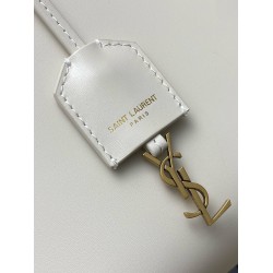 Saint Laurent Mini Toy Shopping Bag in White Calfskin YSLBS81303