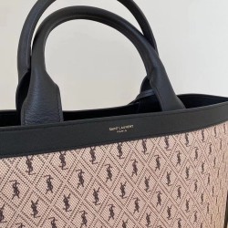 Saint Laurent Monogram All Over Cabas Tote In Canvas YSLBS81307