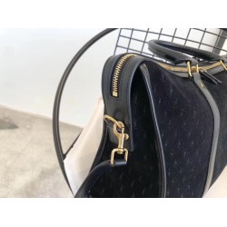 Saint Laurent Monogram All Over Medium Duffle Bag In Suede YSLBS81311