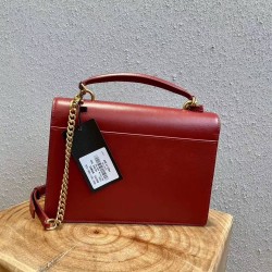 Saint Laurent New Medium Sunset Bag In Red Calfskin YSLBS81324