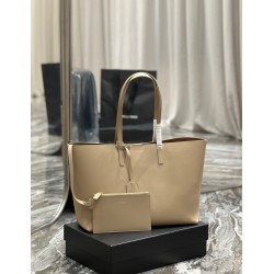 Saint Laurent Shopping Tote Bag in Beige Leather YSLBS81349