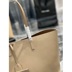 Saint Laurent Shopping Tote Bag in Beige Leather YSLBS81349