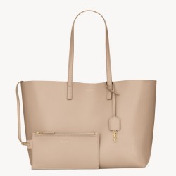 Saint Laurent Shopping Tote Bag in Beige Leather YSLBS81349