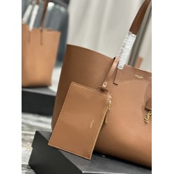 Saint Laurent Shopping Tote Bag in Brown Leather YSLBS81351