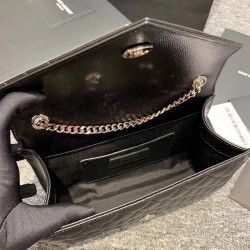 Saint Laurent Small Envelope Bag In Noir Grained Leather YSLBS81355