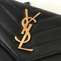 Saint Laurent Small Envelope Wallet In Black Leather YSLBS81357