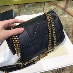 Saint Laurent Small Jamie Bag In Black Patchwork Lambskin YSLBS81360