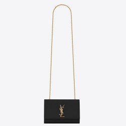 Saint Laurent Small Kate Bag In Black Grained Leather YSLBS81362