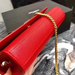 Saint Laurent Small Kate Bag In Red Grained Leather YSLBS81364