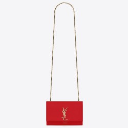 Saint Laurent Small Kate Bag In Red Grained Leather YSLBS81364