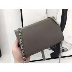 Saint Laurent Small Kate Tassel Bag In Grey Grained Leather YSLBS81366