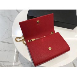 Saint Laurent Small Kate Tassel Bag In Red Grained Leather YSLBS81367