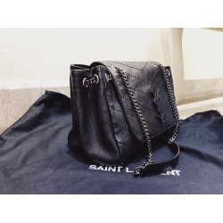 Saint Laurent Small Nolita Bag In Black Vintage Leather YSLBS81369